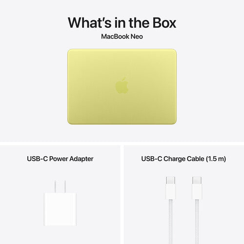 Apple 13-inch MacBook Neo: Apple A18 Pro chip with 6‑core CPU and 5‑core GPU, 8GB, 512GB SSD, Touch ID