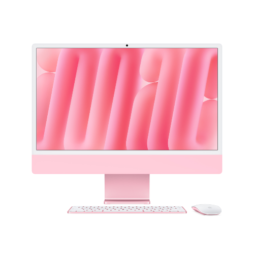 Apple 24-inch iMac with Retina 4.5K display: Apple M4 chip with 8‑core CPU and 8‑core GPU. 16GB. 256GB SSD - Pink