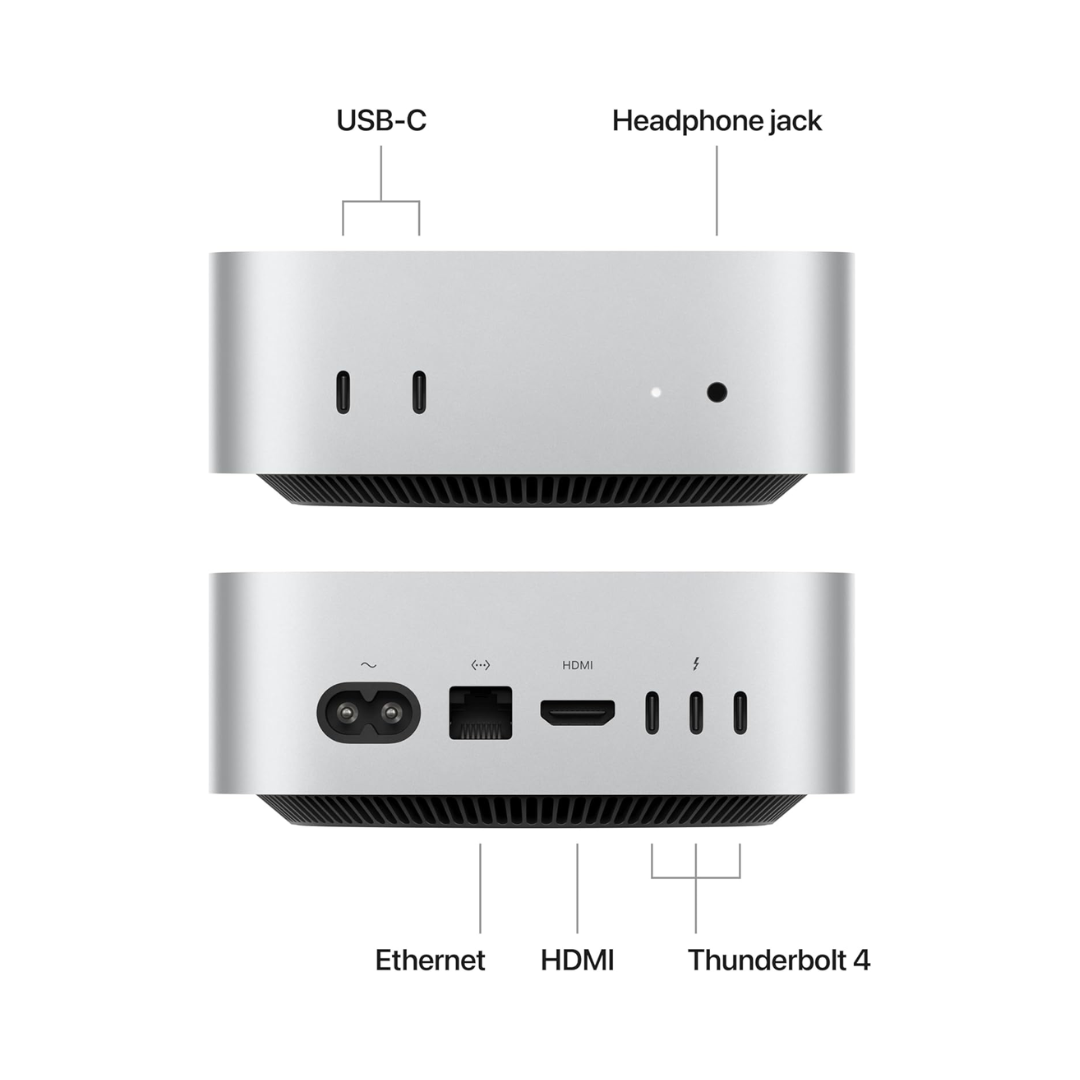 Apple Mac Mini: Apple M4 Pro Chip With 12‑Core CPU And 16‑Core GPU. 24GB. 512GB Solid State Drive