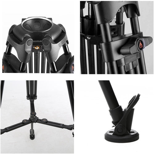 E-Image EK650 75mm Fluid Head Tripod Kit