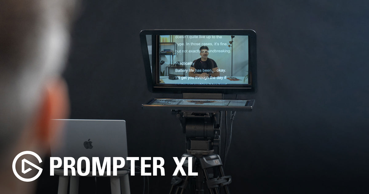 Elgato Prompter XL in use in a studio