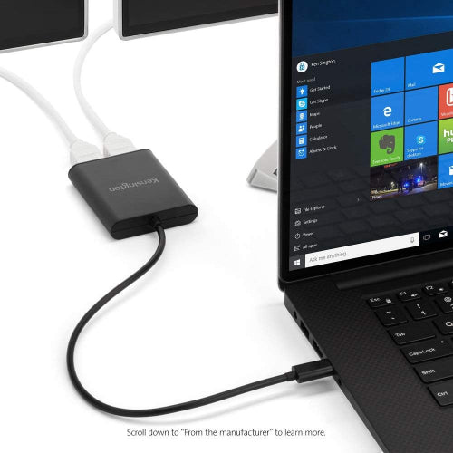 Kensington USB-C to Dual Display Port 1.2 Video Adapter