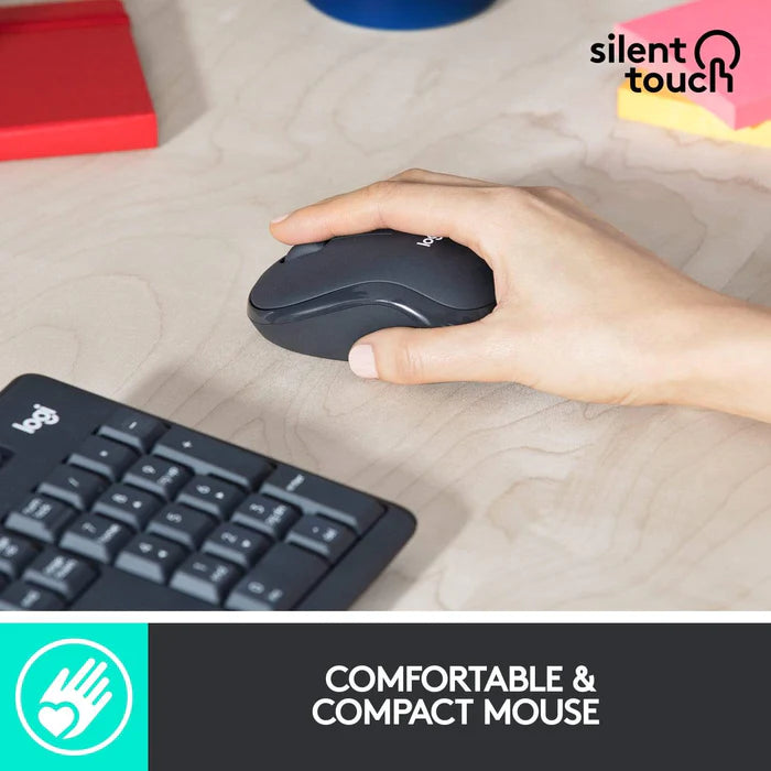 Logitech Wireless keyboard  and mouse Combo MK295 Desktop Silent (GRAPHITE)