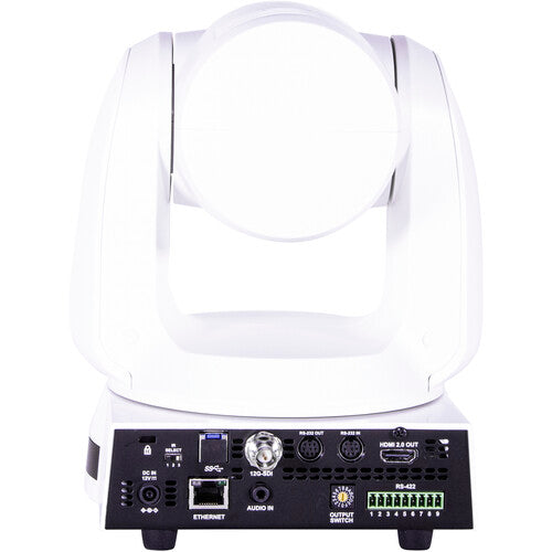 Marshall 4K (UHD60) PTZ Camera with 6.5mm-202mm 30x Zoom – 12G-SDI, HDMI & IP Outputs (White)