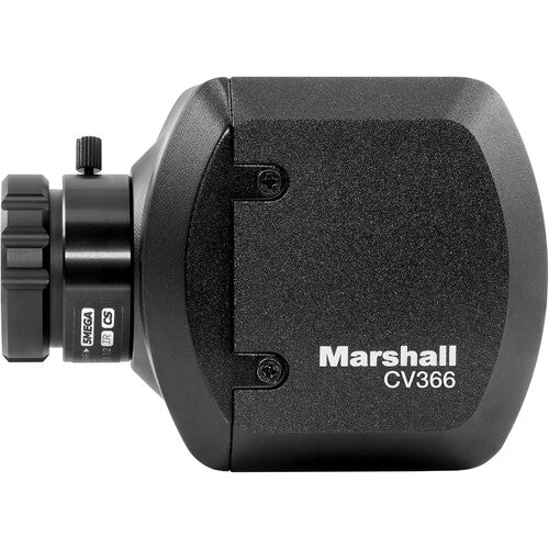 Marshall CV366 Genlock Compact Broadcast Camera with CS Lens Mount - 3G-SDI & HDMI Outputs