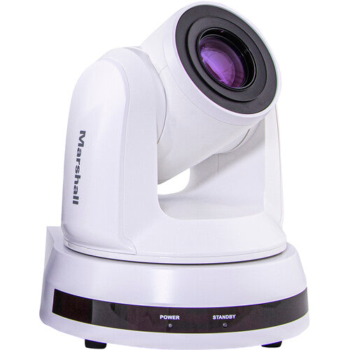 MarshallHD PTZ Camera with 5.3mm-110mm 20x Zoom – 3G-SDI, HDMI & IP Outputs (White)