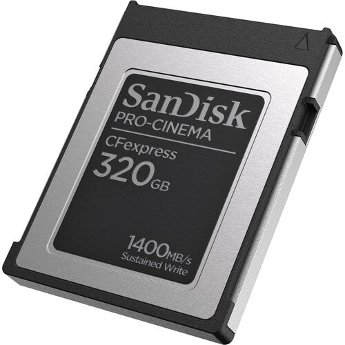 SanDisk PRO-CINEMA CFexpress Type B Card 320GB, 1700MB/s Read, 1500MB/s Write, 1400MB/s min sustained write speed