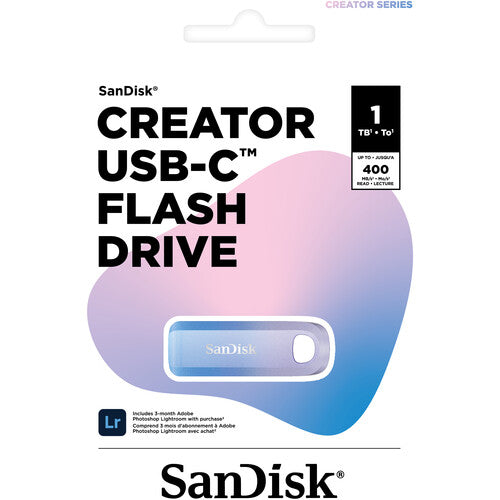 SanDisk Creator USB Type-C Flash Drive, Up to 400 MB/s R 1TB