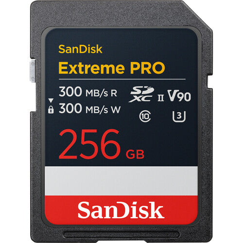 SanDisk Extreme PRO 256GB V90 UHS-II SD cards, 300/300MB/s,V90,C10,U3,UHS-II 8K Video