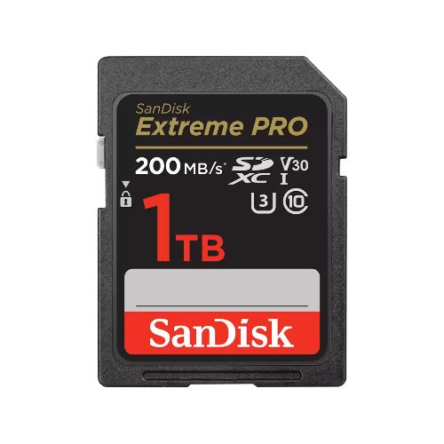 SanDisk Extreme Pro SD UHS I 1TB Card for 4K Video 200MB/s Read & 140MB/s Write
