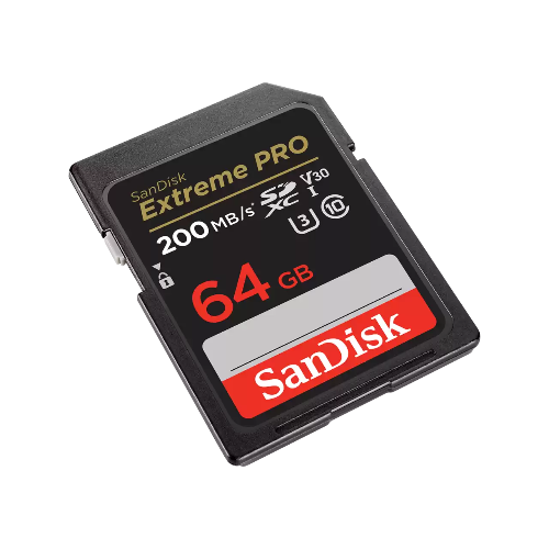 SanDisk Extreme Pro SD UHS I 64GB Card for 4K Video 200MB/s Read & 90MB/s Write