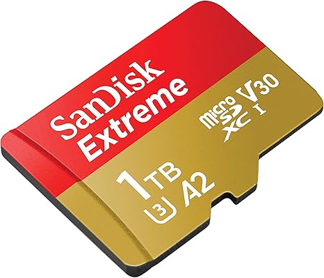 SanDisk Extreme microSD UHS I Card 1TB for 4K Video 190MB/s Read, 130MB/s Write