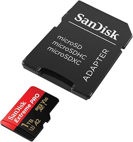 SanDisk Extreme Pro microSD UHS I Card 1TB 200MB/s Read, 140MB/s Write