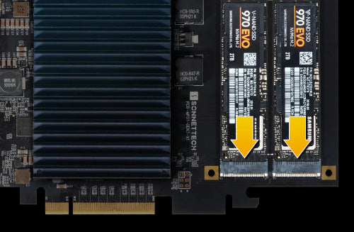 Sonnet Mcfiver 10G. 2 USB-C. Dual M.2 PCIE Card