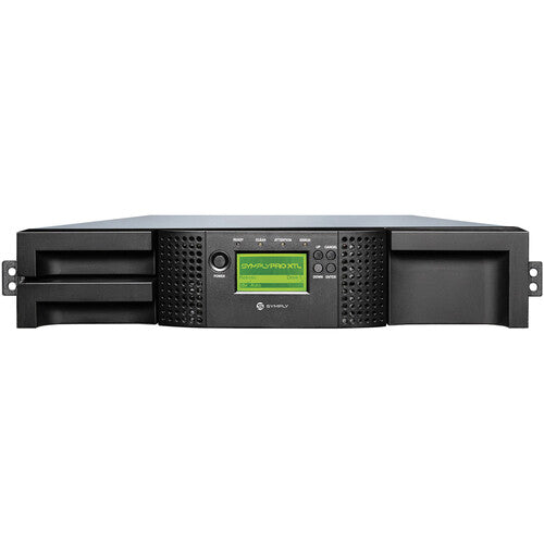 SymplyPRO XTL 24 Slot 2U Library 1 x Half-Height LTO-9 Tape Drive; 2x10Gb iSCSI Rackmount Kit 3Yrs TAA