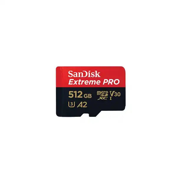 SanDisk Extreme Pro microSD UHS I Card 512GB for 4K Video 200MB/s Read. 140MB/s Write