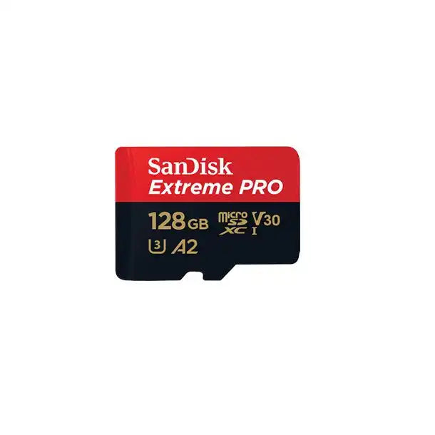 SanDisk Extreme Pro microSD UHS I Card 128GB for 4K Video 200MB/s Read. 90MB/s Write