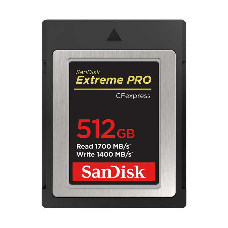 SanDisk Extreme PRO CFexpress™ Card Type B. 512GB. 1700MB/s Read. 1400MB/s Write