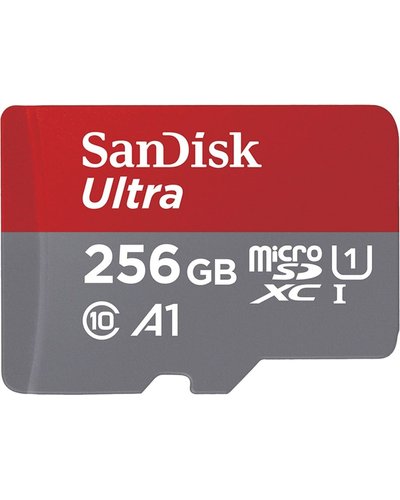 SanDisk Ultra microSDXC. 256GB. U1. C10. A1. UHS-1. 150MB/s R. 4x6. 10Y