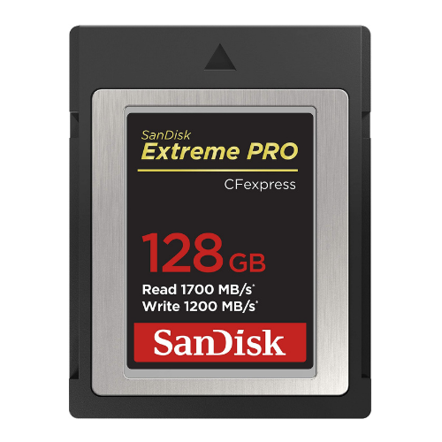 SanDisk Extreme PRO CFexpress™ Card Type B. 128GB. 1700MB/s Read. 1200MB/s Write